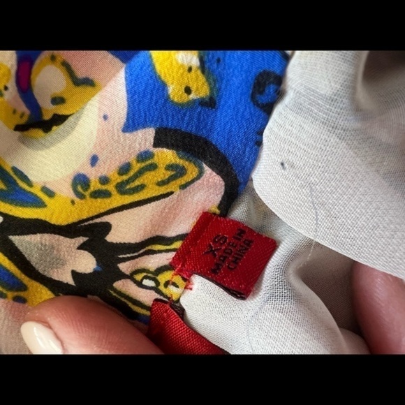 5/48 Saks 5th Avenue Off the Shoulder Mini Dress with Ornamental Designs - Picture 12 of 15